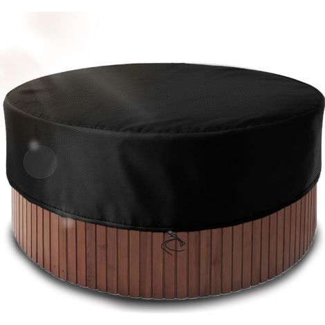 Couverture de Piscine Ronde Piscine Bâche Solaire,Portable Patio Rond Gonflable Bain à Remous Couverture de Spa,Oxford 600D résistant aux déchirures pour Extérieur Spa Baignoire (Φ20030cm) (1/5)