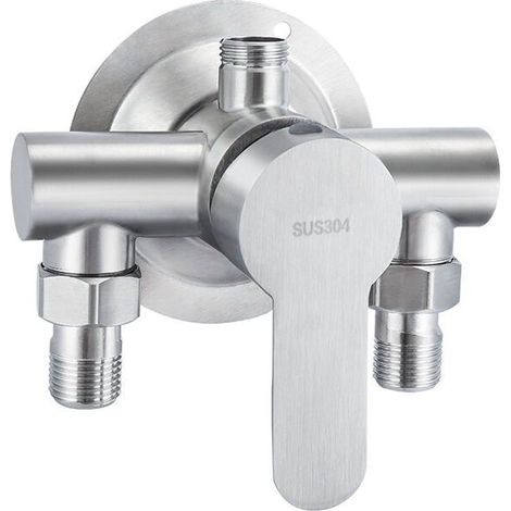 Offene Duscharmatur mit Thermostatmischer aus Edelstahl 304 für Warm- und Kaltwasser (1/5)