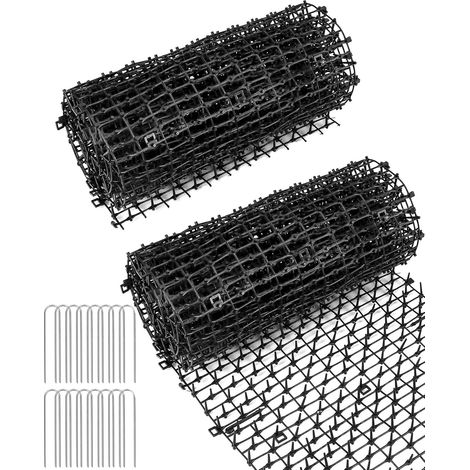 Lot de 2 - Tapis Répulsif Chat - Bande Anti-Animaux - Protection Jardin et Plantes - Flexible et Réutilisable - Extérieur et Intérieur - Noir - 200x30cm (1/5)