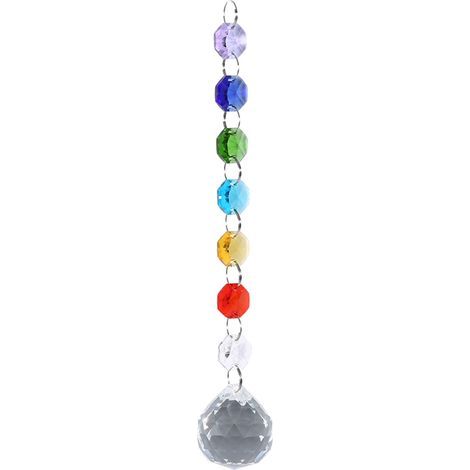 Suspension artisanale en cristal arc-en-ciel pour fenêtre, lustre à prismes boule, décoration de Noël (1/5)