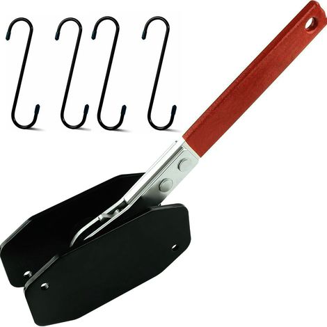 Chiave di compressione per pistone freno con gancio S – Utensile per riparazione auto per smontaggio del cilindro principale, impugnatura ergonomica rossa-lsw