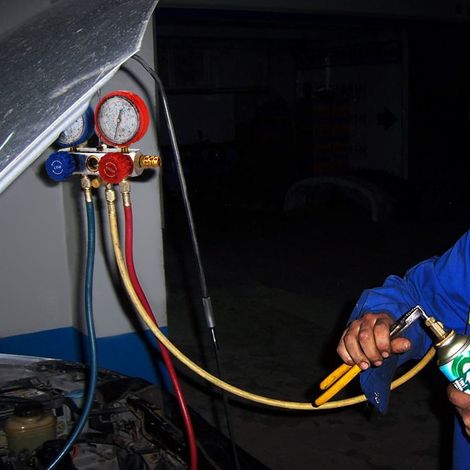 Jeu de Manomètres de Diagnostic Climatisation avec Flexibles, 0-500 Psi, pour Charge de Réfrigérant et Contrôle de Pression (1/5)