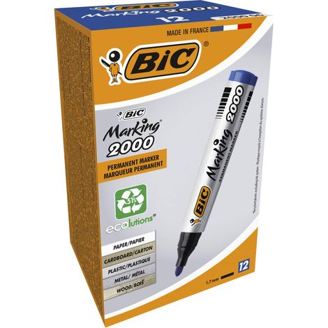 BIC 8209143 marcatore permanente Tipo di punta Blu 12 pz (1/4)