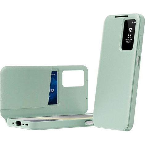 Étui portefeuille Smart View pour Samsung Galaxy A57 5G, vert
