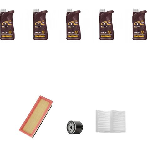 Kit tagliando 4 FILTRI e 5L OLIO compatibile con Alfa Romeo 147 (937) 1.6 16v twin Spark 77kw dal 2000 (1/5)
