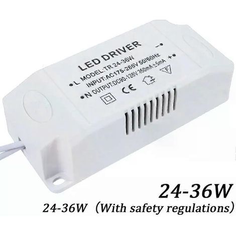 Alimentation externe à courant constant pour plafonnier LED 24-36 W, avec transformateur électronique et conforme aux normes de sécurité - JXLGV (1/4)
