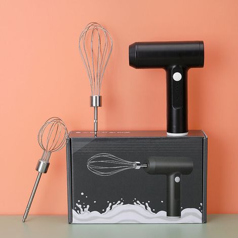 Green Mobility-Fouet Electrique Sans Fil, 2 Batteurs 2 Vitesses Réglables, 3 en1 Batteur à oeufs, pour Cuisson Gâteau Oeuf Lait Café-USB rechargeable (1/5)