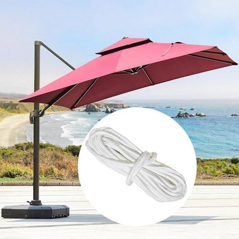 Corde de parachute, corde de rechange en nylon pour terrasse, 3,45 m de long, idéale pour les balcons et accessoires de parasol. (1/3)