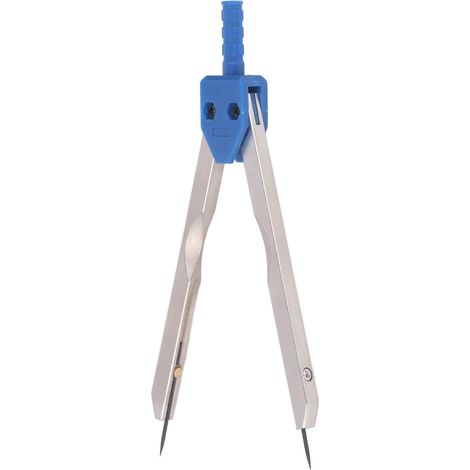 Compas d'ECG en acier inoxydable, règle de 0 à 2,4 pouces, outil de mesure pour le dessin technique, bleu (1/5)