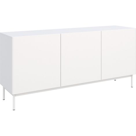 Selsey OLIO - Meuble TV haut 3 portes - 160 cm - Blanc (1/5)