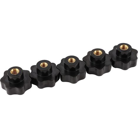 5 Stück Klemmknöpfe mit Innengewinde für Industrieanlagen, 7-Stern-Durchgangslochmuttern CM12x50 (1/5)