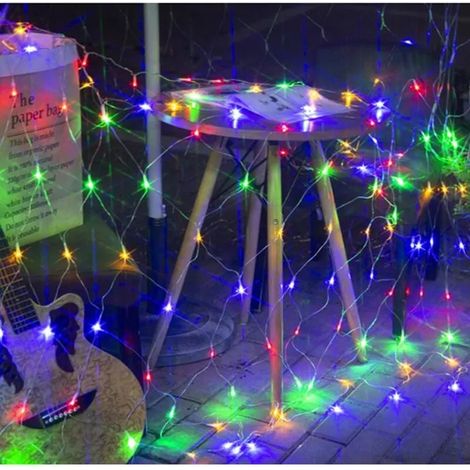 Guirlande Lumineuses Filet,192 LED Filet Lumineux 3M X 2M 8 Modes énergie étanche,Dimmable pour Chambre Noël Mariage Soirée Odipie (1/4)