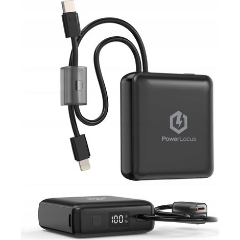 PowerLocus 10000mAh PD 20W Powerbank Schnellladefunktion USB-C + Lightning (1/5)