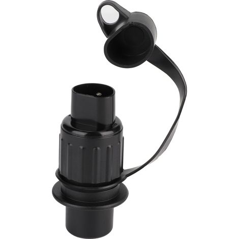 Connecteur adaptateur de prise remorque 3 broches noir, fiche électrique mâle pour caravane, câblage étanche, accessoire attelage, connecteur universel 12V (1/5)