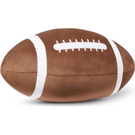 Football Américain Peluche Coussin, Jouet Oreiller Peluche Style Sport pour Lit ou Canapé, Décoration Chambre Enfant, Marron (1/5)