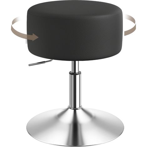WOLTU Breakfast Kitchen Counter bar stools chairs Faux Leather Seat Adjustable barstools Black (1/5)