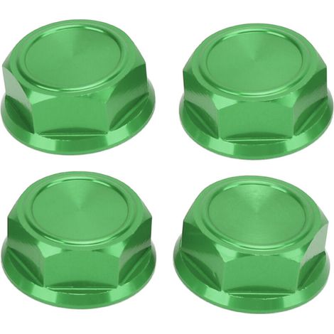 4 pièces Écrous de Roue Hexagonaux Professionnels en Alliage d'Aluminium avec Adaptateur pour Accessoires RC, Vert (1/5)
