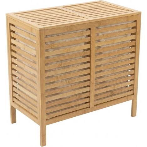 Doppelter Wäschekorb, Bambus MOA, 90 l (1/5)