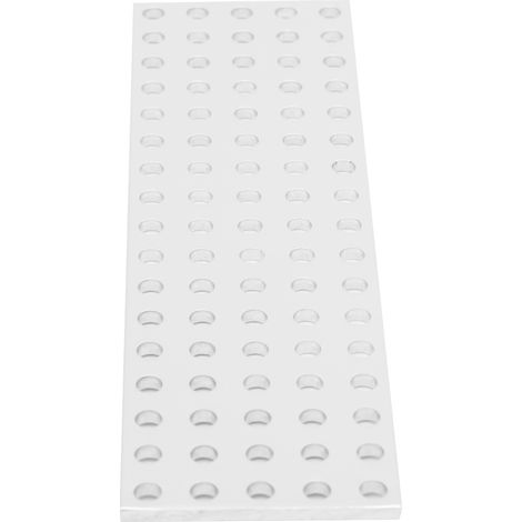 Grille aluminium simple maille 40x136mm 5x17 trous, plaque perforée métallique légère, panneau ajouré robuste, format 3116-0040-0136 (1/5)