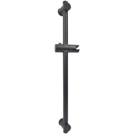 Coulissant pour barre de douche barre de douche en acier inoxydable noire hauteur totale 660 mm avec support de montage rglable en hauteur et en inclinaison