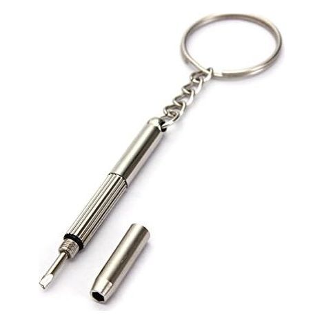 Best Price 3 in 1 Glasses Shaped Mini Micro Screwdriver Hand Tool Sunglasses Watch Repair Kit with Keychain Hot Selling NEW (1/3)