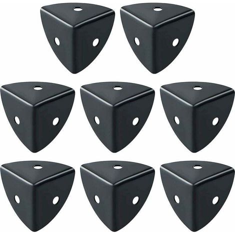 Protection Coin de Table 8 Pcs Meuble d'Angle Corniere Aluminium Noir Convient pour Protection des Meubles, Décoration, Anti-Collision et Anti-Casse, EBJ025B-8P (1/4)