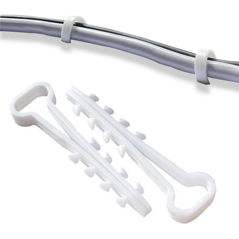 100 x Plug-in Buckle Dowel Buckle Cable Clamps 9mm Clamp Range Peg Clamp for Round Cables for Fixing Cables Pipes (1/5)