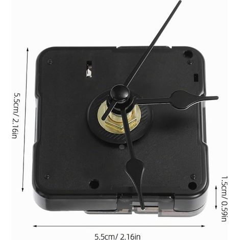 Silent Wall Clock Mechanism Battery Operated with Hands Complete Kit for DIY Repair and Creation of Pendulum and Desk Clock, High Accuracy and Silent Operation (1/2)