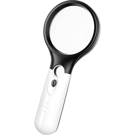 Lupa iluminada con 3 LED, aumentos de 3x y 45x, portátil y de alta resolución para lectura, joyería y coleccionismo - Crezuo