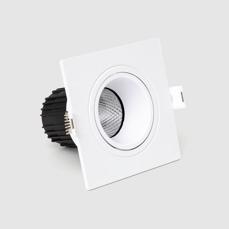 Downlight Cuadrado Basculante LED 9W Corte Ø 75 mm 4000K Blanco Blanco Neutro (1/3)