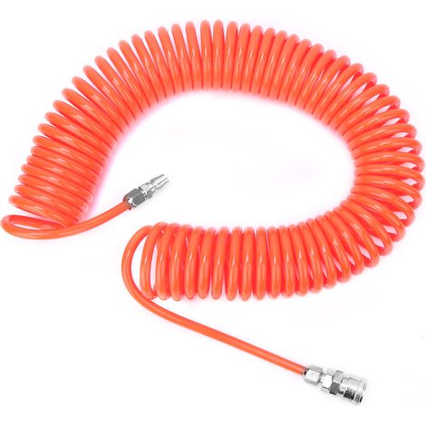 Tuyau Spirale Pu 12m Avec Connecteurs Rapides Sp20 Et Pp20 Pour Compresseur D Air Et Outils Pneumatiques (1/5)