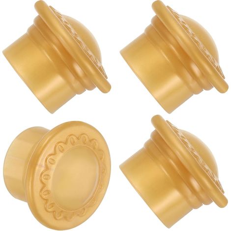 4Pcs Embouts de Tringle Embouts Modernes Bouchons décoratifs Doré (1/5)