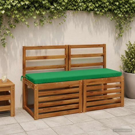 vidaXL Coussin de banc SOEST 100 % polyester Vert 110 x 40 x 5 cm (1/5)