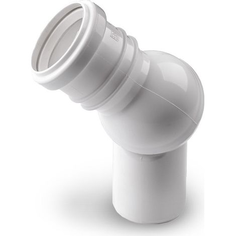 Codo ajustable 50/0-90 blanco - HP/U5N