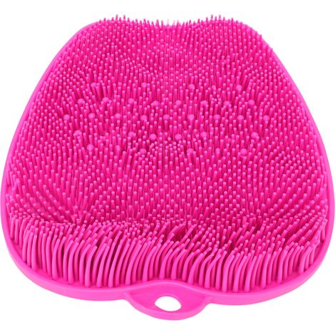 Grand tapis de bain/tapis de massage des pieds à ventouses antidérapantes, rose (1/5)