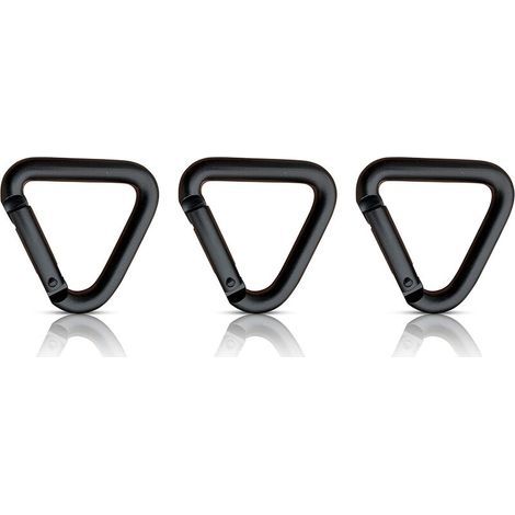 Lot de 3 mousquetons triangulaires avec mousquetons et mousquetons