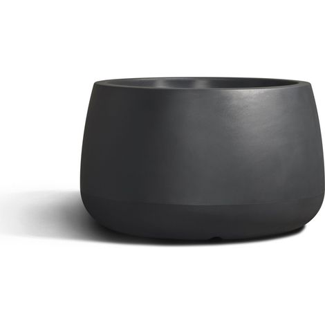 Vaso tondo in resina TITANO diam. 115 cm. Antracite