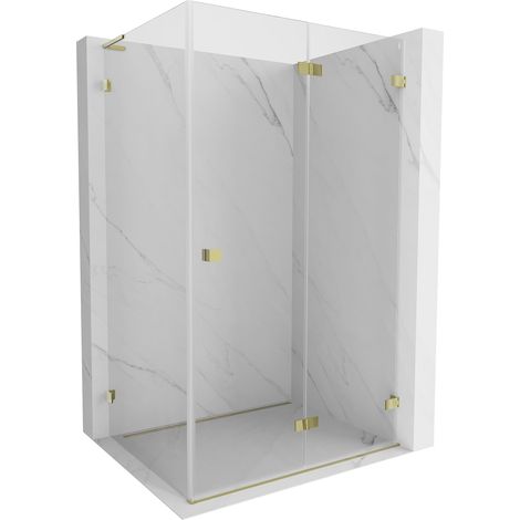 Mexen Lunar-F L Falttür-Duschkabine rechts 95 x 90 cm, transparent, gold - 836L-095-090-50-00-P (1/5)