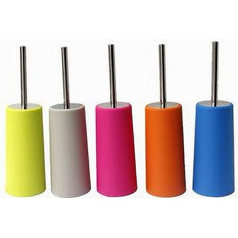 TRADE SHOP - Portascopino Colorato Da Terra Bagno Toilette Con Scopino Spazzola Per Wc 62306 - (1/2)