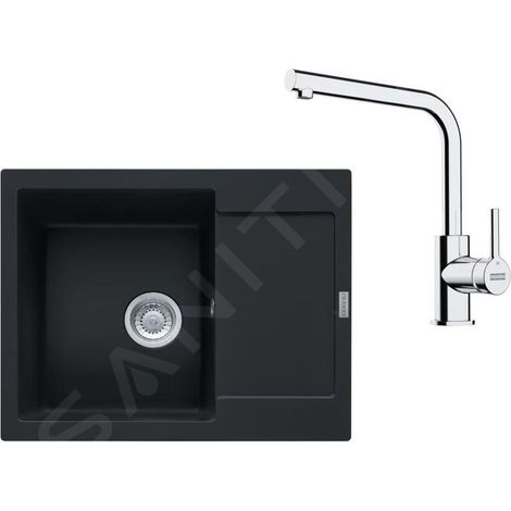 Franke Colonnes - Set de cuisine G257O, évier en fragranit MRG 611-62 + robinet FS 3230.031, onyx/chrome 114.0700.715 (1/4)