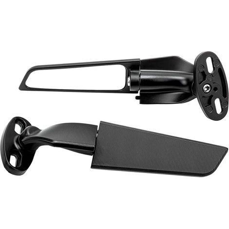 Lot de 2 rétroviseurs de moto universels, réglables et rotatifs, pour VTT, rétroviseurs latéraux de remplacement pour Ninja 250 300 400 650 H2 H4 (1/4)