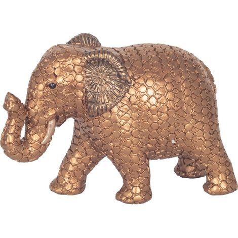 Elefante decorativo in resina etnica per la casa, statuetta di elefante marrone africano, ornamento in stile bohémien
