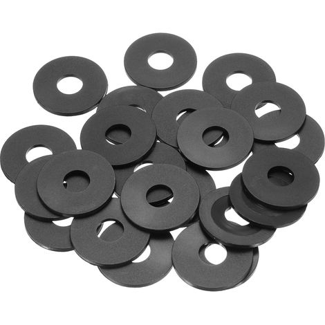 Rondelle Plate En Nylon M10, 24 Pcs 10mm Alésage 30mm Diamètre Extérieur 2mm Épaisseur Joint D'Étanchéité En Plastique Entretoise Pour Vis Fixation Brides Robinet Tuyaux Vannes (1/5)