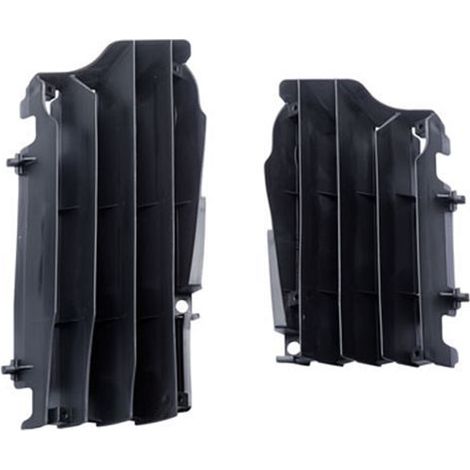 Protectores de radiador Polisport KXF 250 450F, rejillas 21 22 16, color negro, duraderos.
