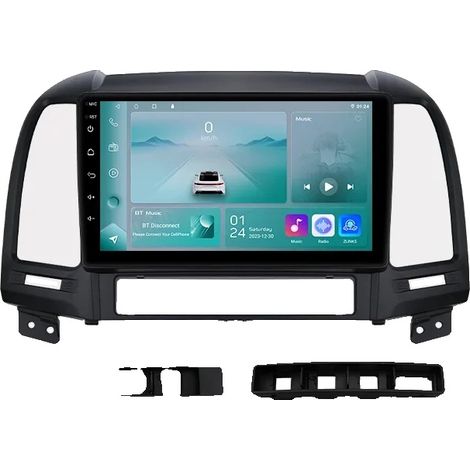 Radio multimedia con control por voz, compatible con Hyundai Santa Fe 2 2006-2012, P1 (4 núcleos, 1 GB, 32 GB). (1/2)