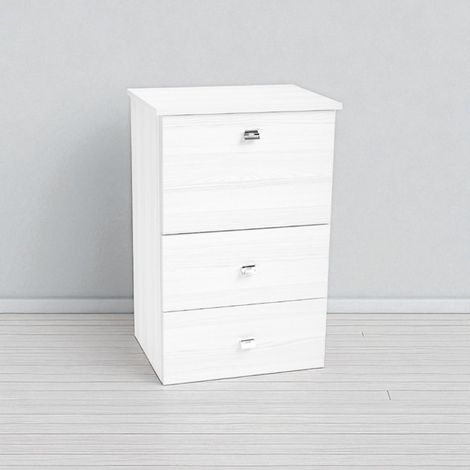 Mobile asse stiro a scomparsa in legno Bianco 55x85h cm con 1 anta e 2 cassetti (1/5)