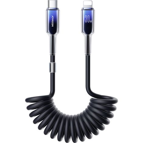 Cable USB-C Lightning Joyroom S-A43 de 30 W y 1,5 m, color negro (1/5)