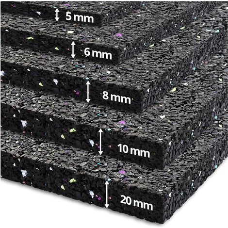 Tapis Anti-Vibrations Qui absorbe Les Vibrations et Le Bruit, découpable, ep = 5 mm, 125 x 250 cm