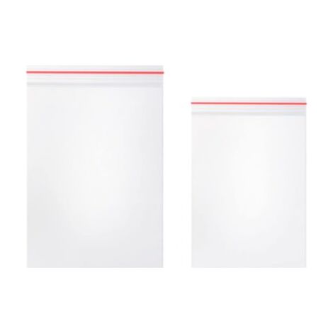 Lot de 200 sachets transparents avec fermeture à glissière, deux packs de tailles différentessacs en polyéthylène basse densité, adaptés à un usage alimentaire, 6 8 cm + 10 15 cm (1/5)