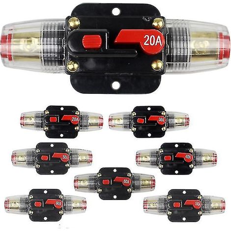 Réarmement automatique du disjoncteur, porte-fusible pour onduleur, bloc de fusibles en ligne 20-100 A (1/5)